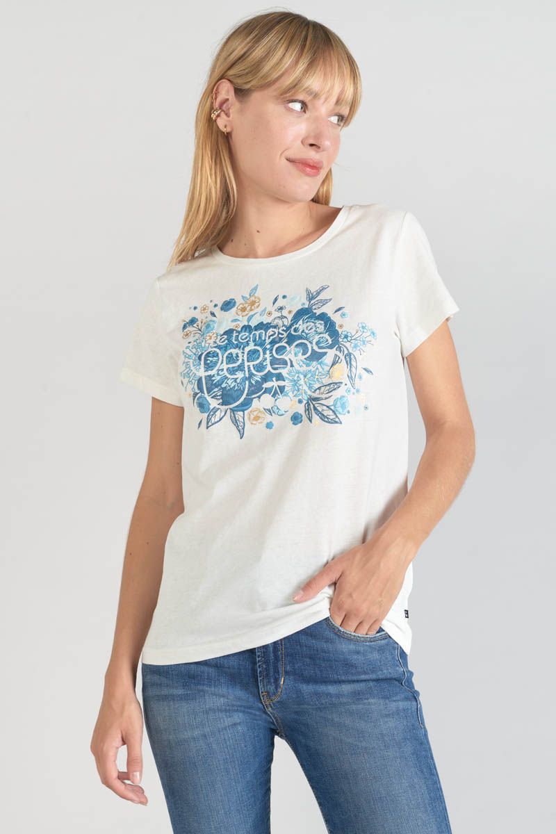 T-shirt Frankie crème imprimé : Tee Shirt Femme : Le Temps des Cerises