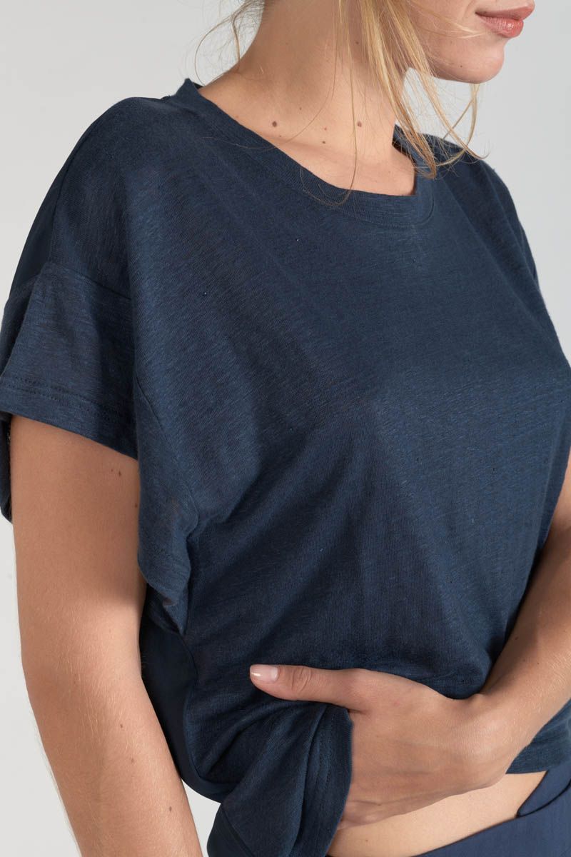 Top Overs bleu marine : Tee Shirt Femme : Le Temps des Cerises