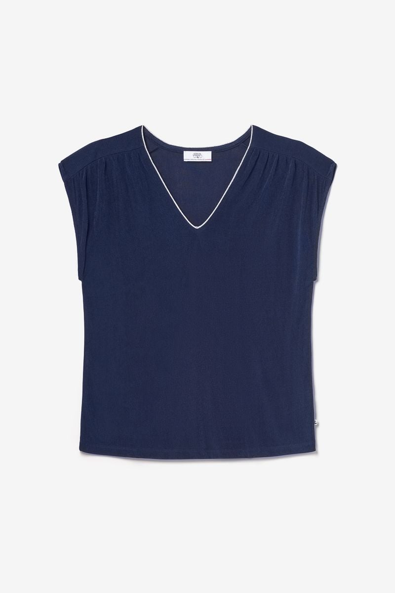 Le des Temps Femme Shirt Tee Cerises : : Sidy marine Top bleu