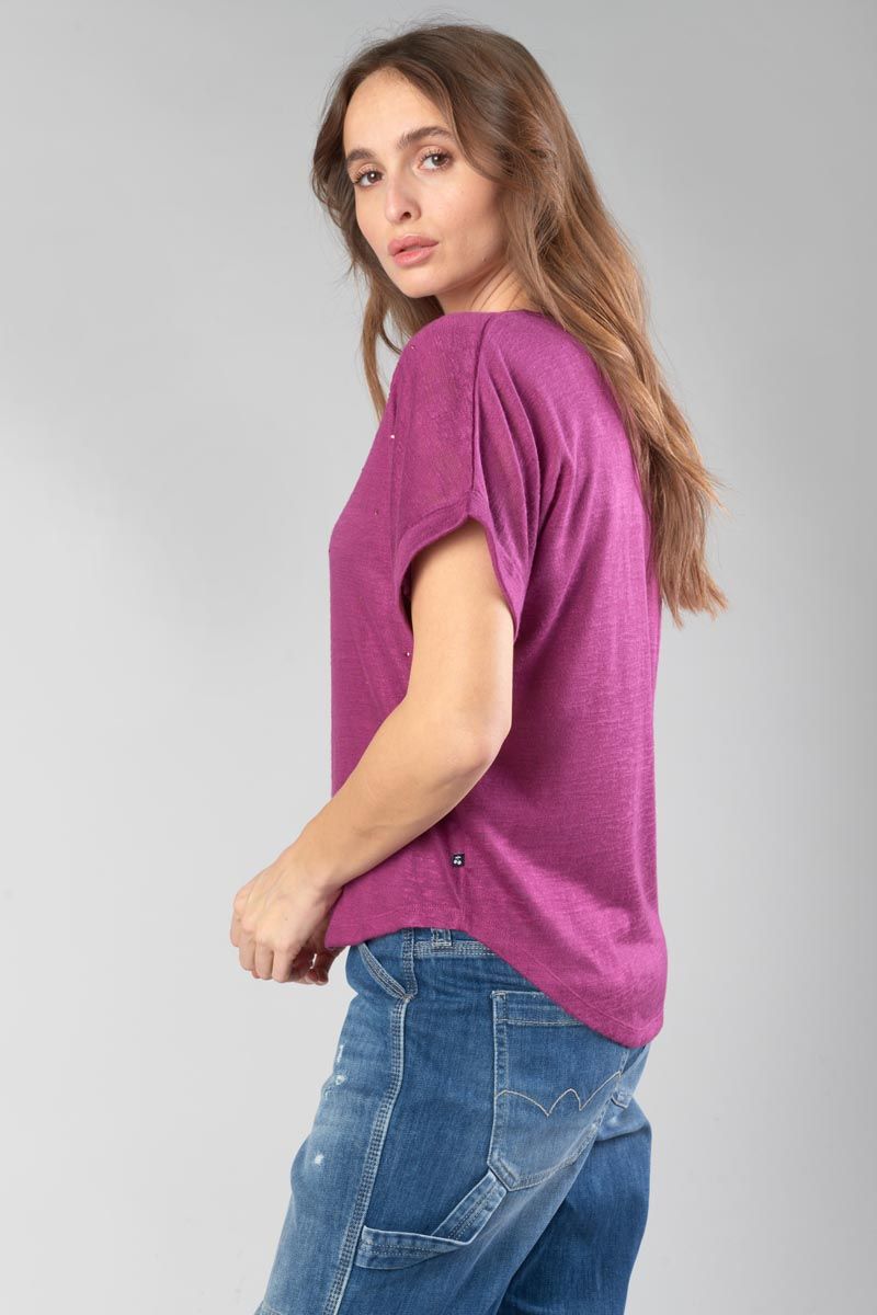 Tee Cerises des framboise Le Temps Shirt Femme Top : : Bibou