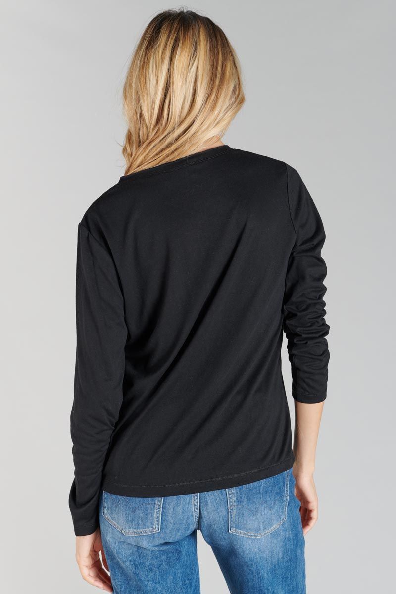 T-shirt manches longues Longvtra noir : Tee Shirt Femme : Le Temps