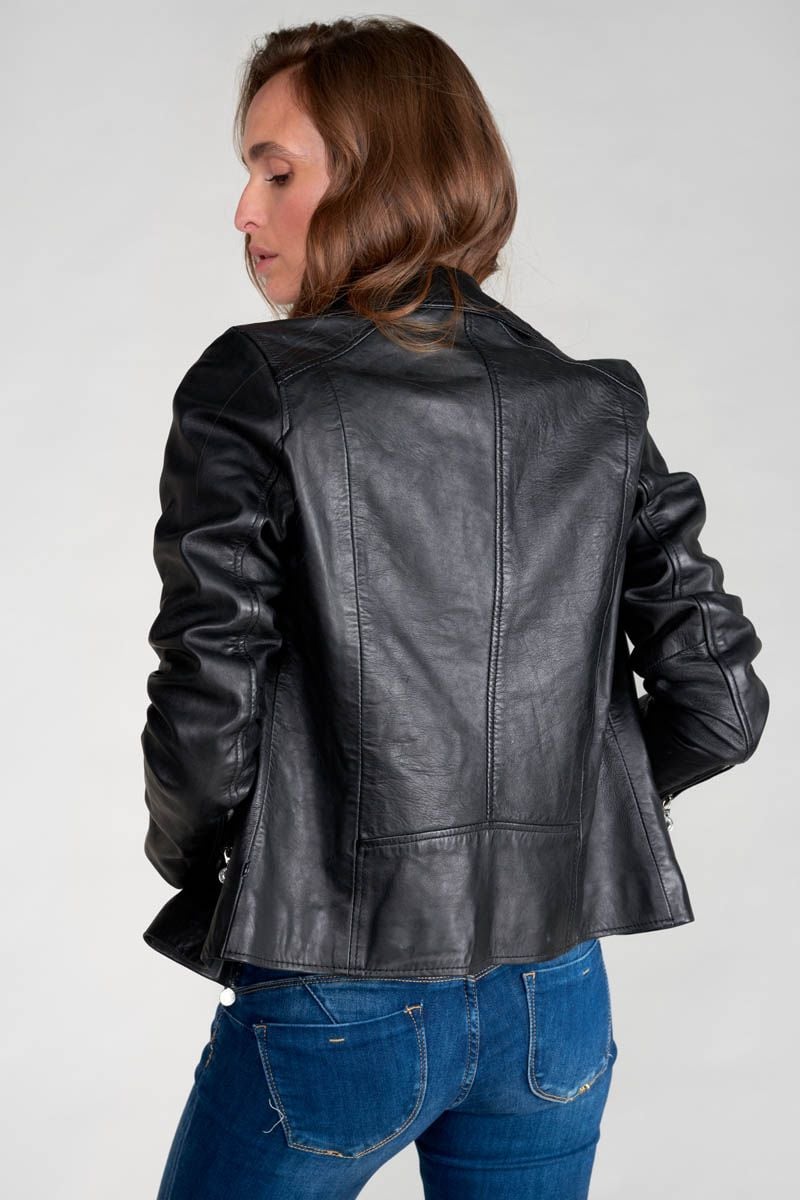 Veste Nancy en cuir Blouson et prêt à porter Femme Le Temps