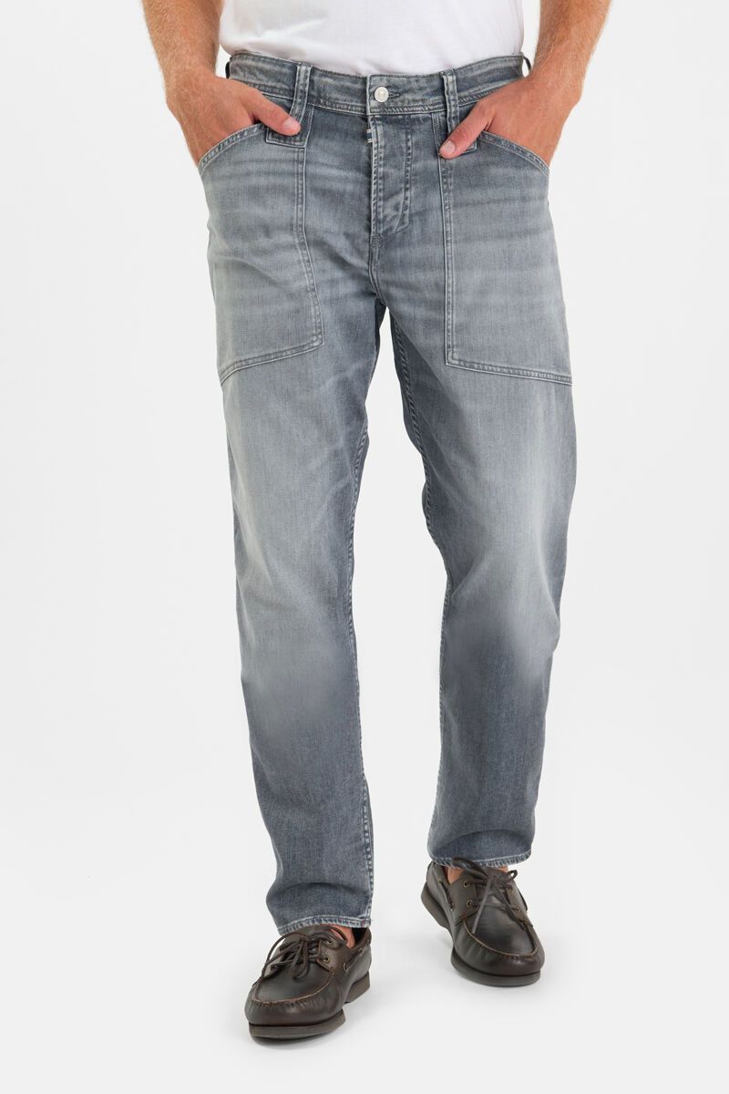Jean Zilli Homme Gris Avec Inserts Velours Daim - Taille EU 48 / US 32x31, Neuf Avec étiquettes