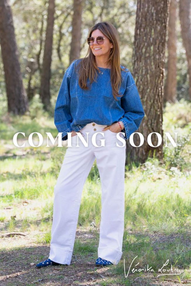 Jeans 400/28 loose Anastasia blanc by Véronika Loubry