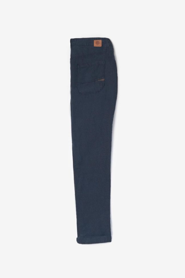 Pantalon Nesrone en lin bleu marine