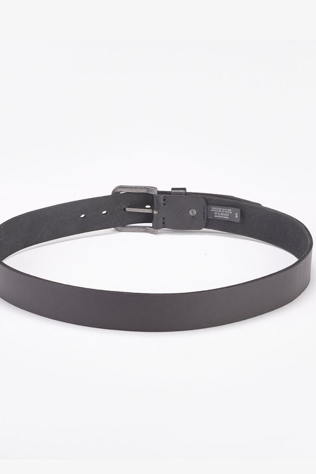 Ceinture Clint noire en cuir