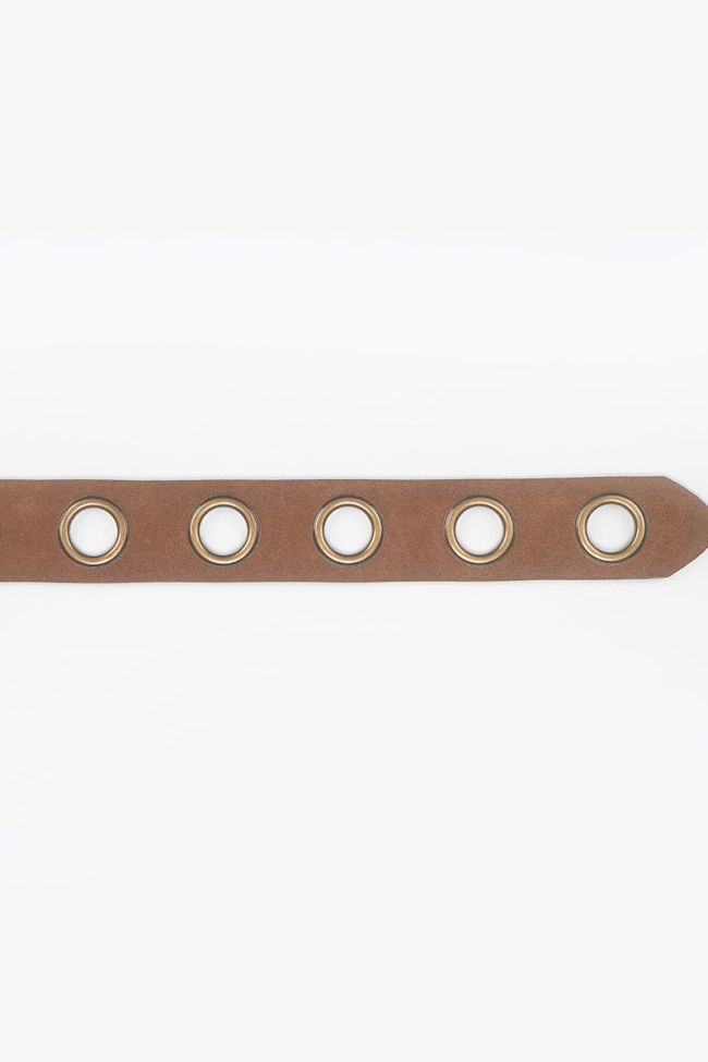 Ceinture Caylie en daim cognac