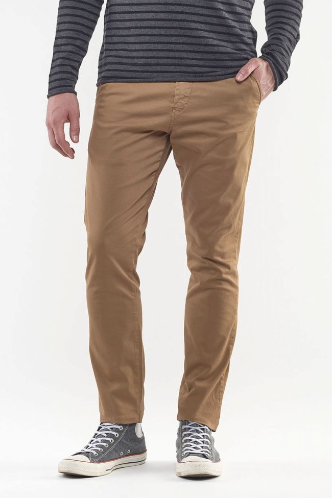 Pantalon chino slim Jas camel