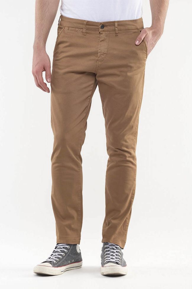 Pantalon chino slim Jas camel