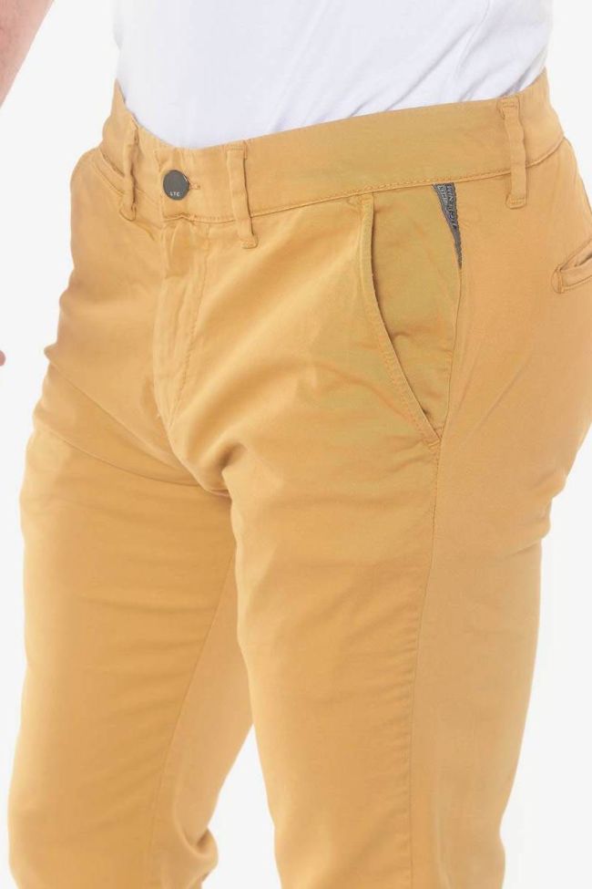 Pantalon chino slim Jas moutarde