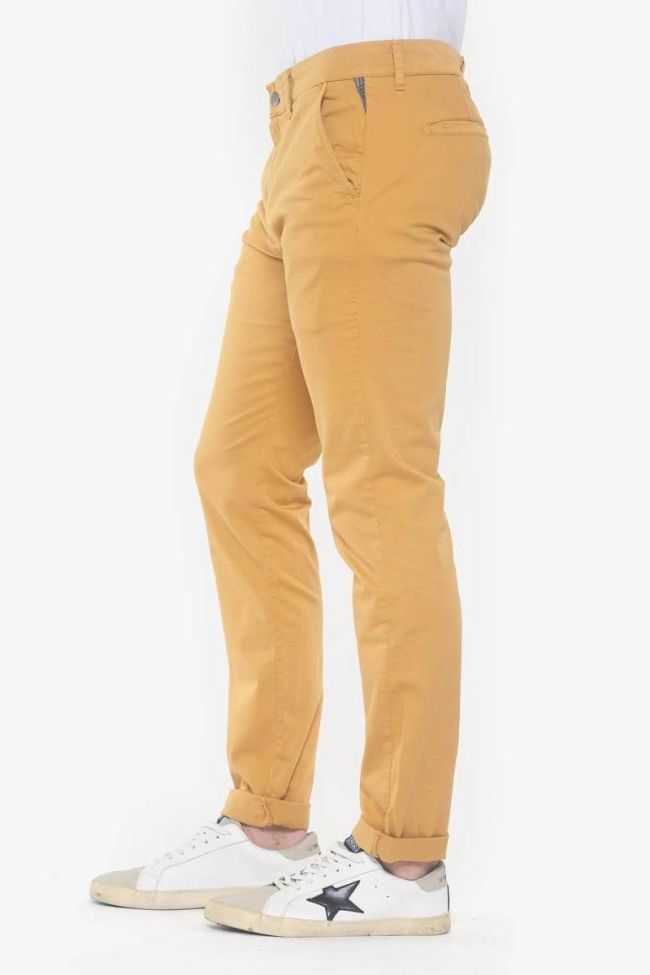 Pantalon chino slim Jas moutarde