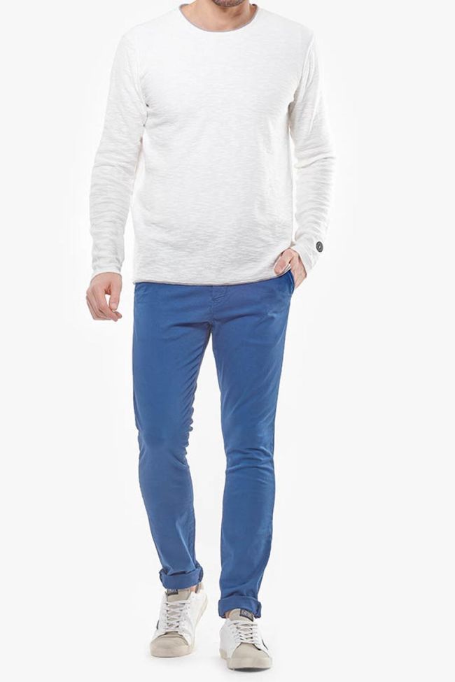Pantalon Chino Slim Jas Bleu orage