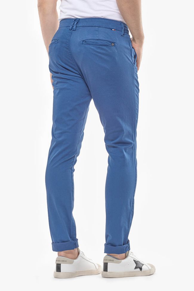 Pantalon Chino Slim Jas Bleu orage