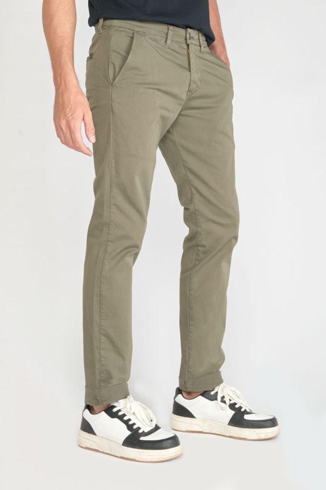 Pantalon chino slim Jas kaki