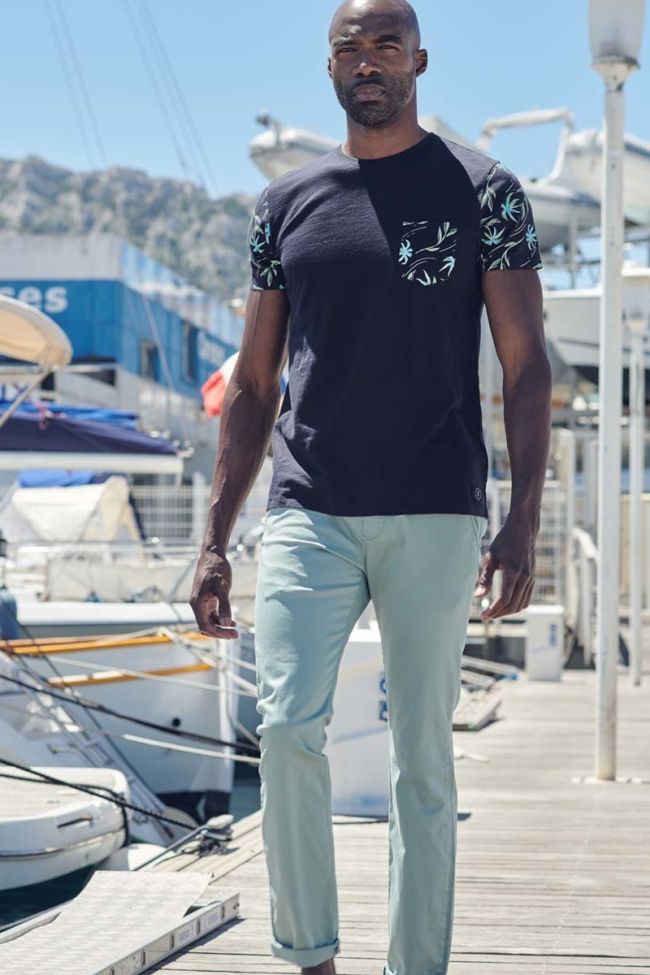 Pantalon chino slim Jas bleu