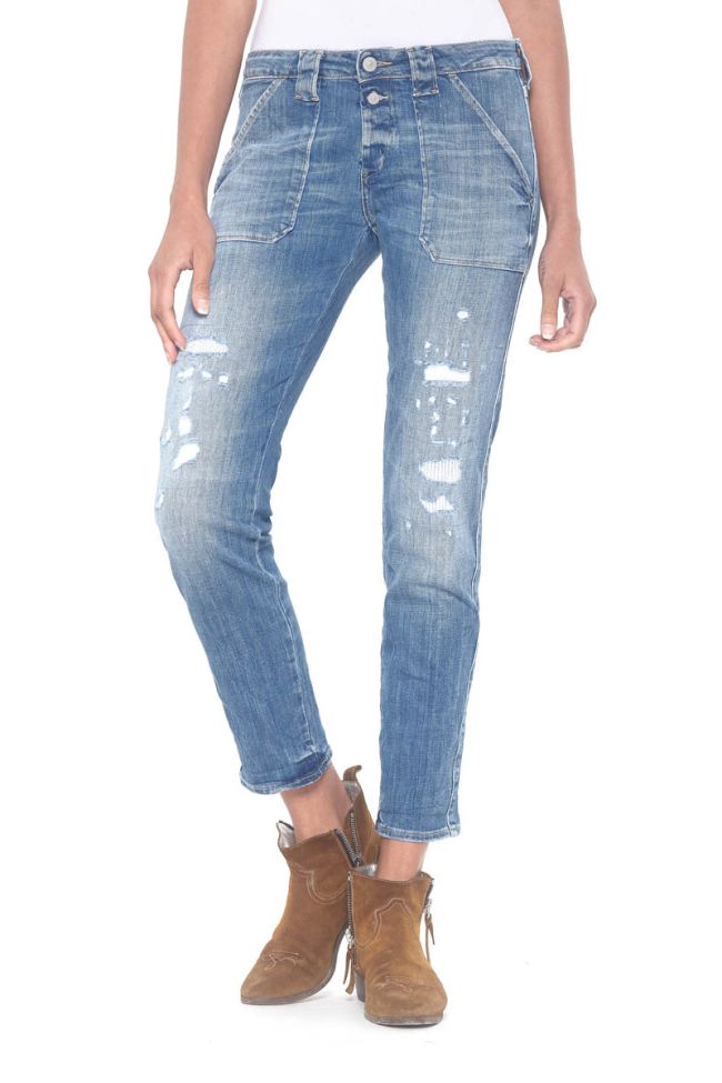 Cara 200/43 boyfit jeans destroy bleu N°4 