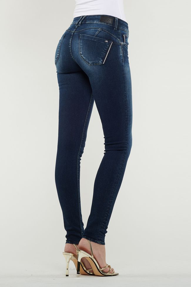 Jeans pulp slim bleu-noir