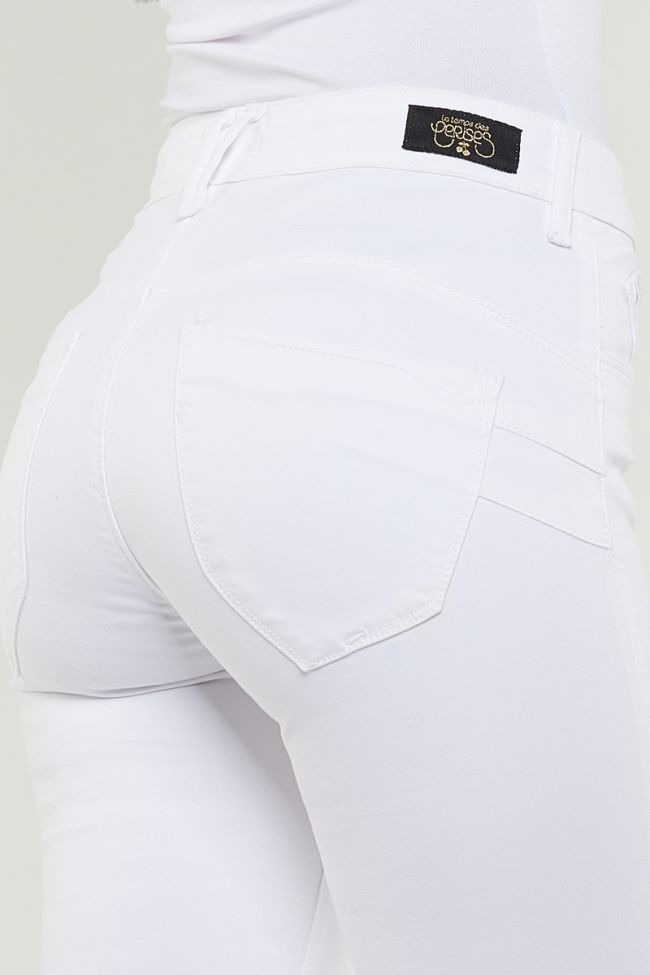 Jeans Pulp slim taille haute blanc