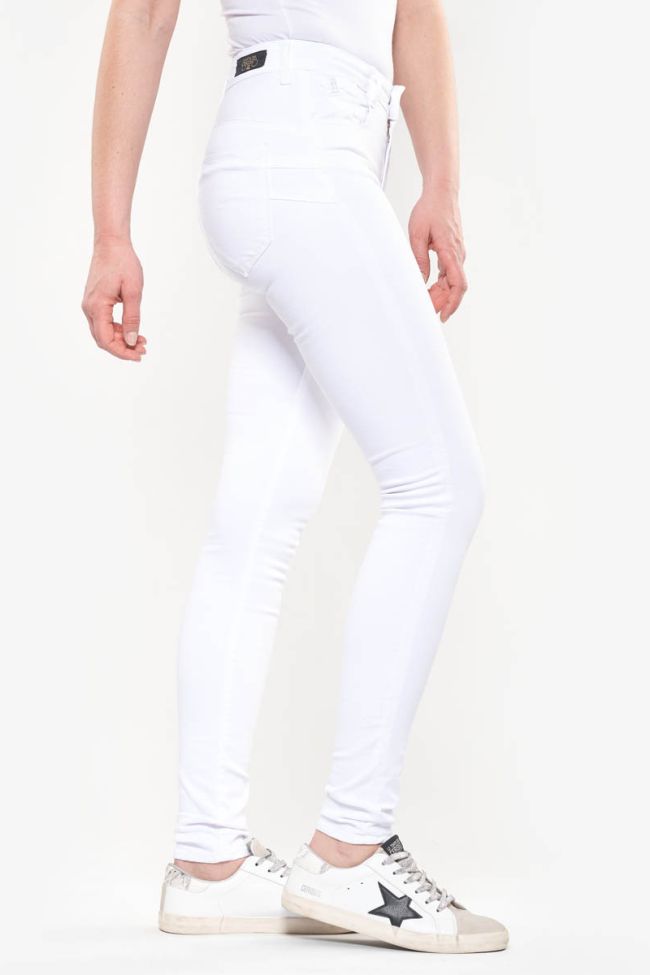 Jeans Pulp slim taille haute blanc