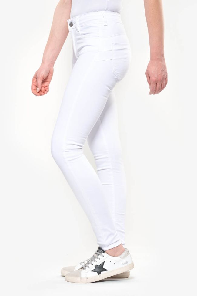Jeans Pulp slim taille haute blanc