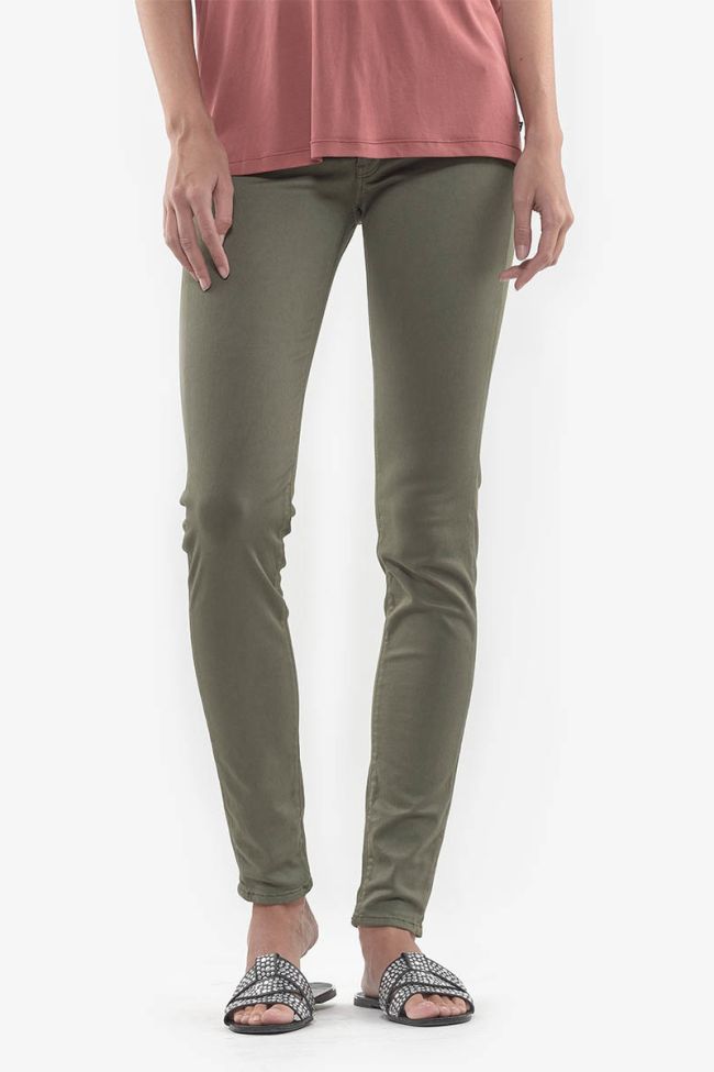 Jeans Pulp slim taille haute khaki