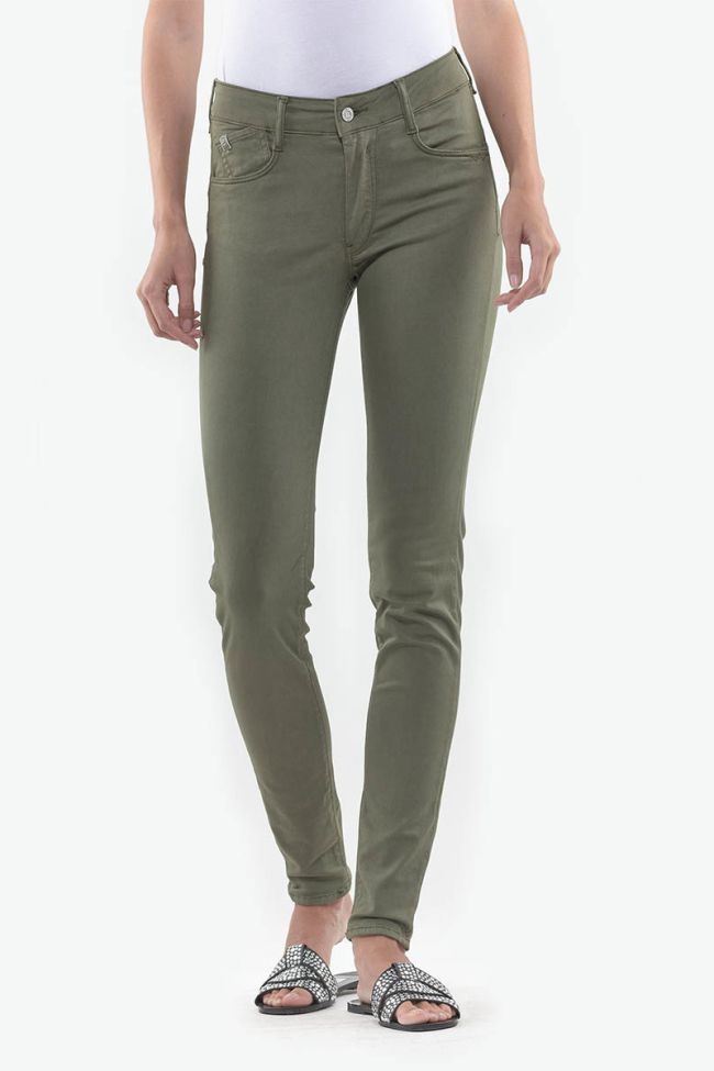 Jeans Pulp slim taille haute khaki
