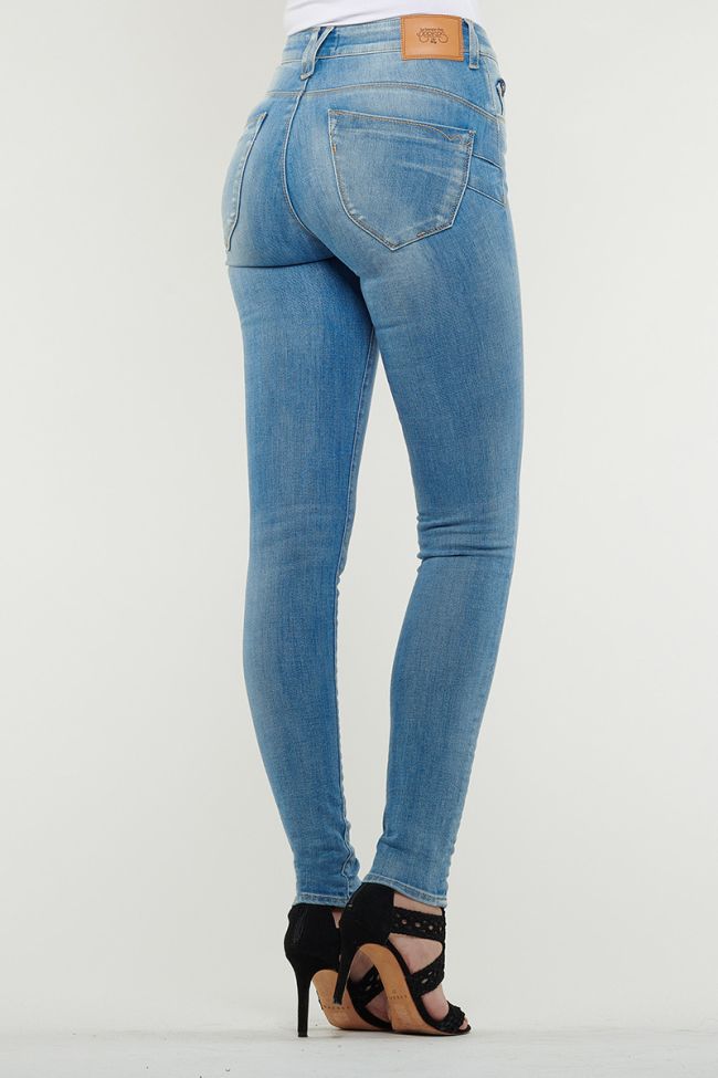 JEANS PULP SLIM TAILLE HAUTE BLEU DELAVE