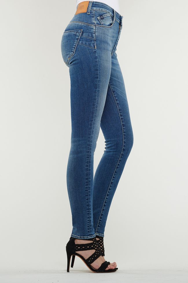 Jeans Pulp Slim Taille Haute Bleu 