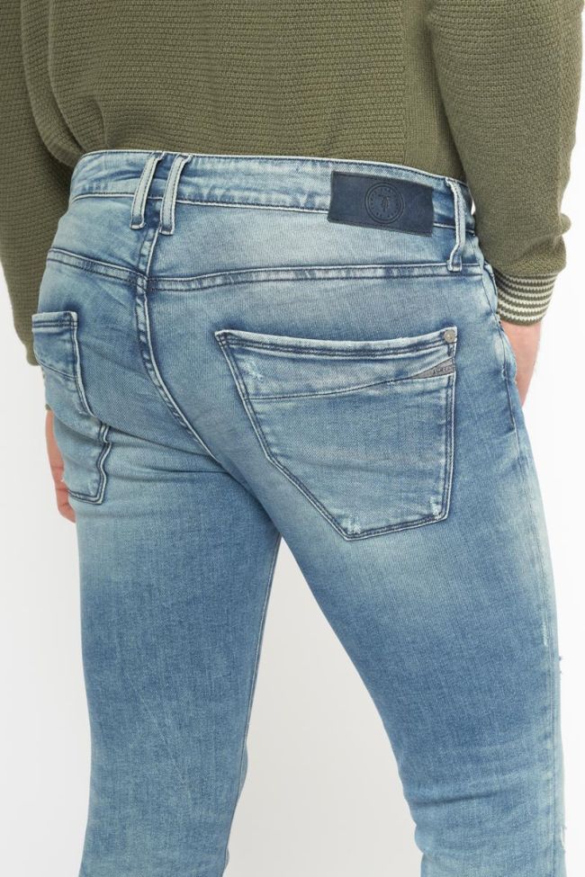 Jeans power skinny 7/8ème destroy vintage bleu N°4