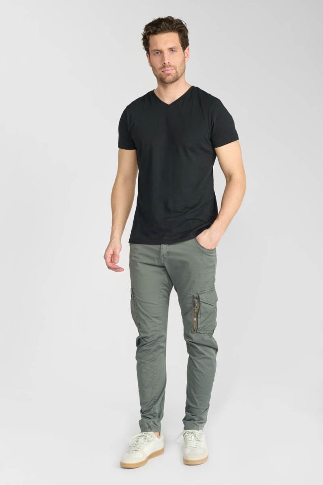 Pantalon cargo Alban gris vert