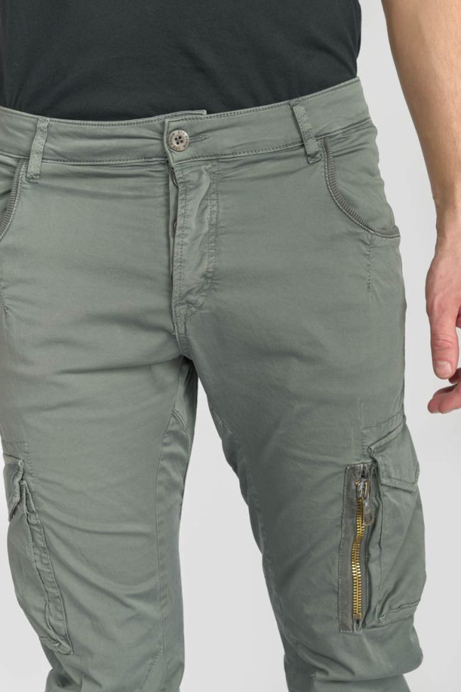 Pantalon cargo Alban gris vert