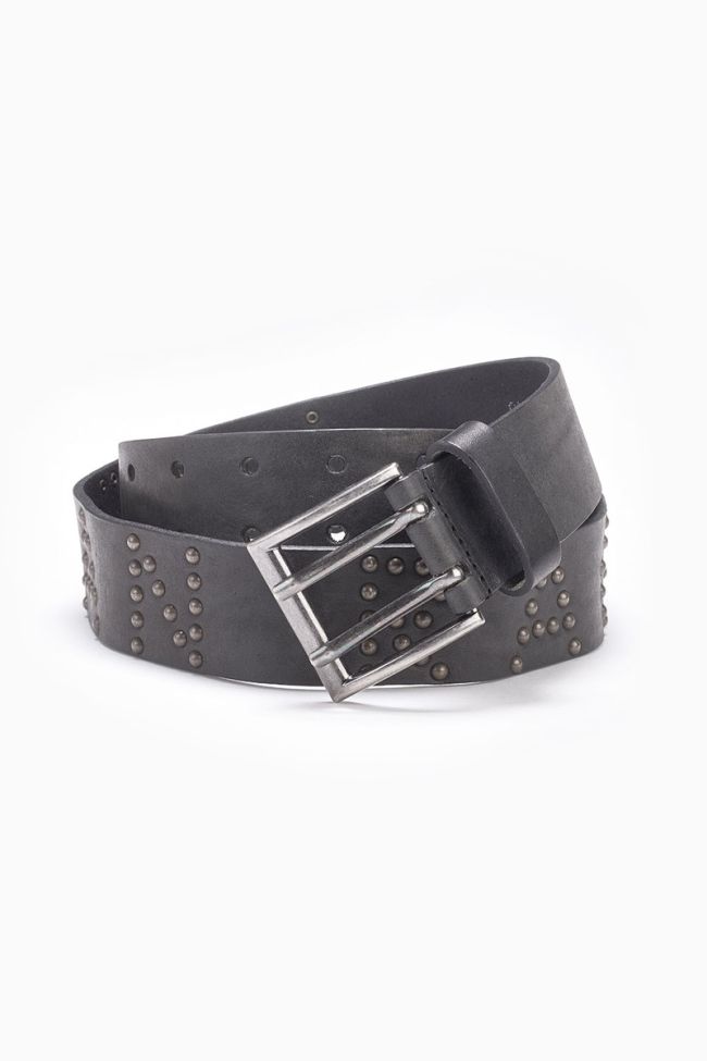 Ceinture en cuir Rags Noire