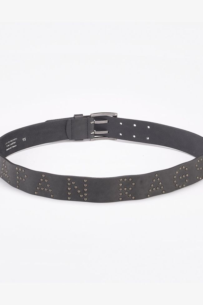 Ceinture en cuir Rags Noire