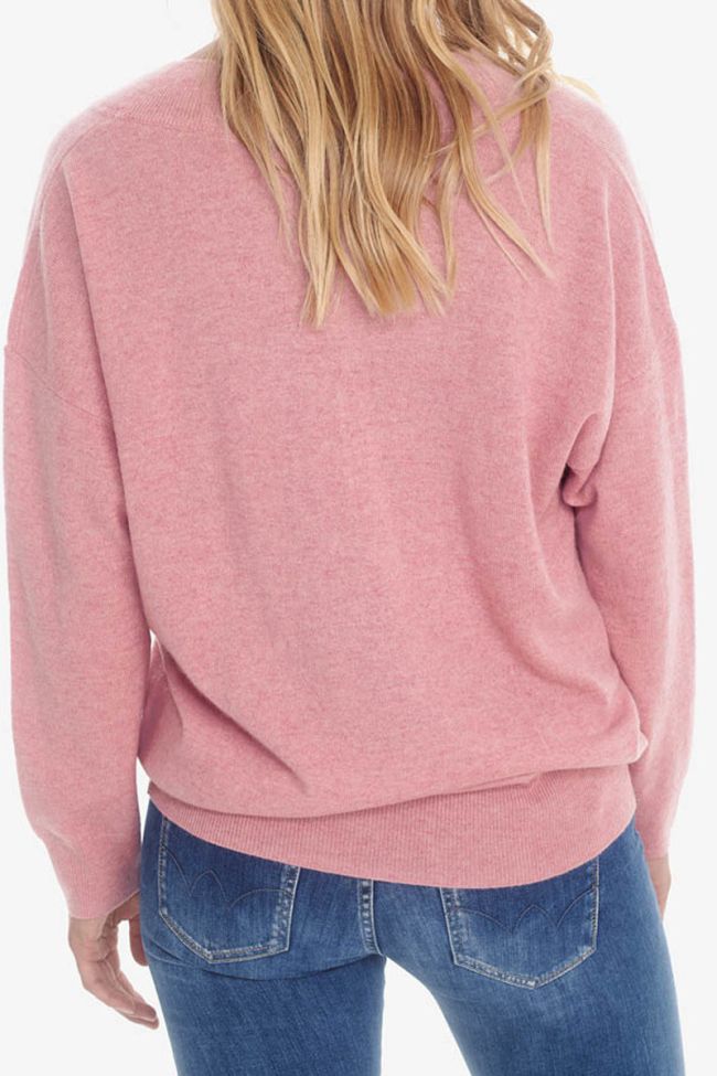 Pull en laine et cachemire Dalida rose