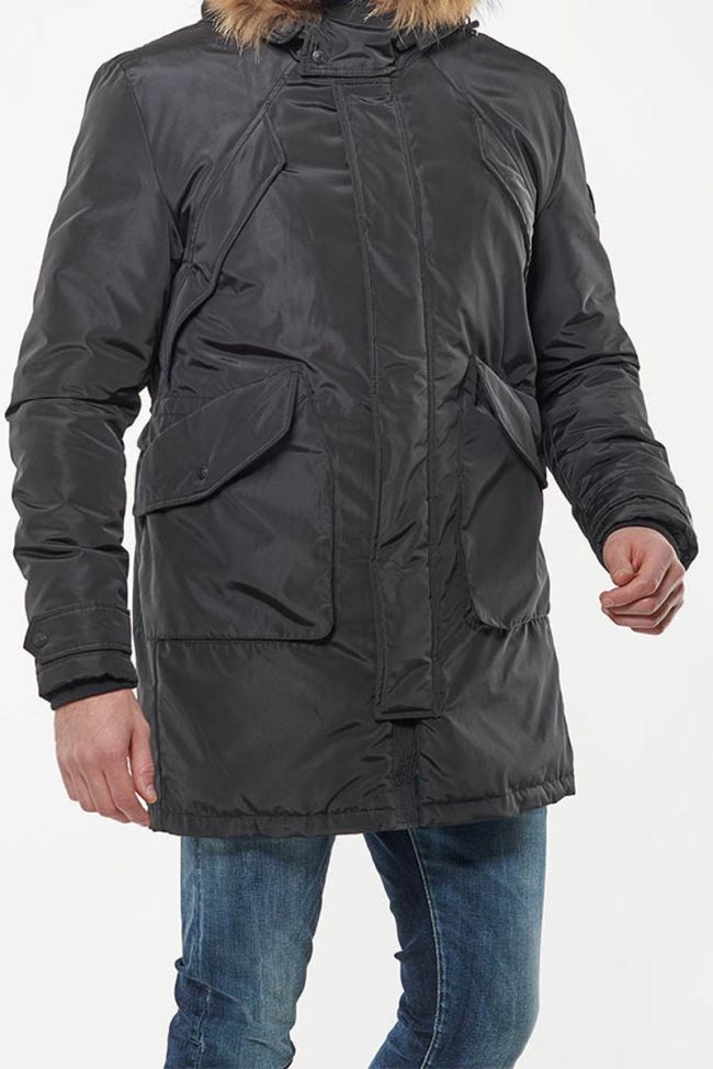Parka Clovis noire avec fourrure
