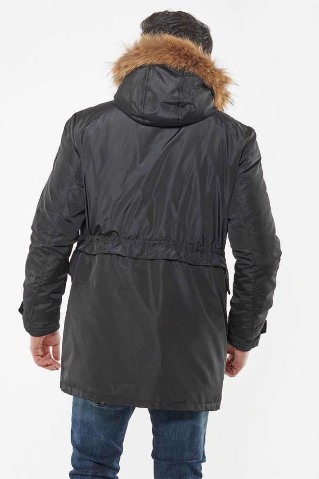 Parka Clovis noire avec fourrure