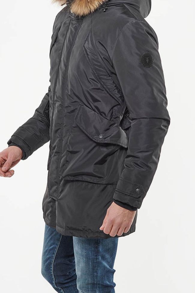 Parka Clovis noire avec fourrure