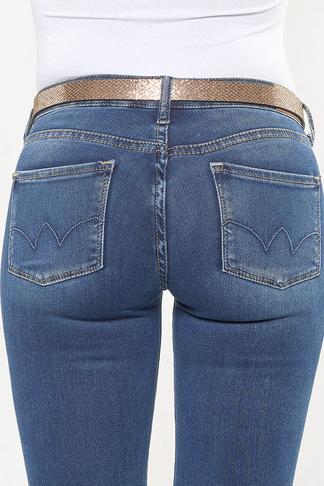 Ceinture Pailful en cuir doré