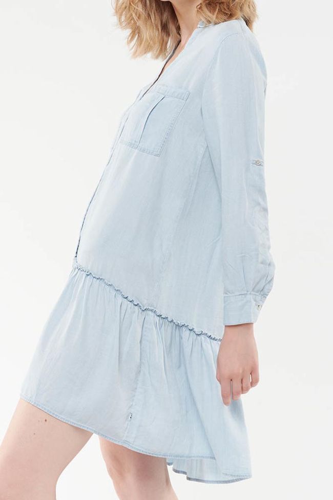 Robe chemise Amari bleu denim