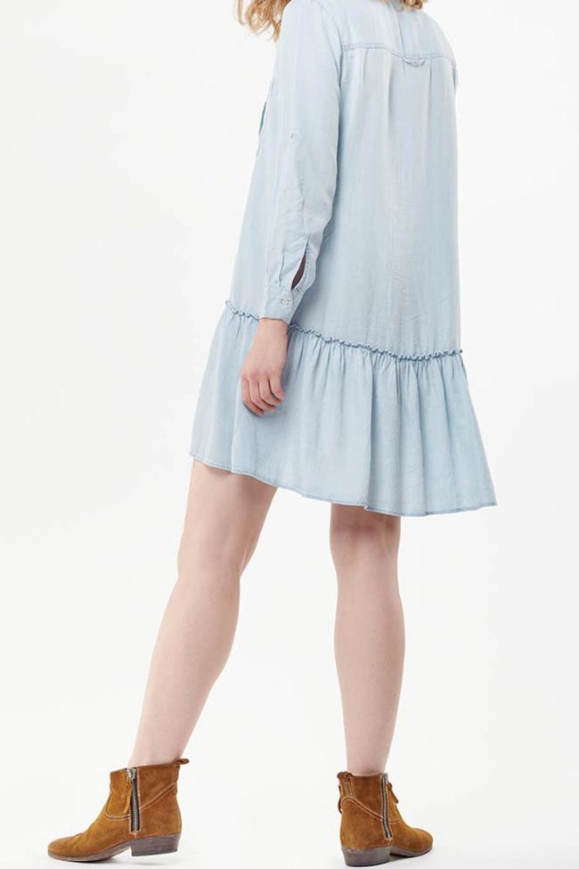 Robe chemise Amari bleu denim