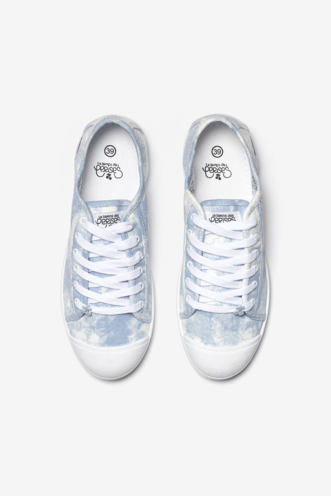Baskets Basic tie and dye bleu