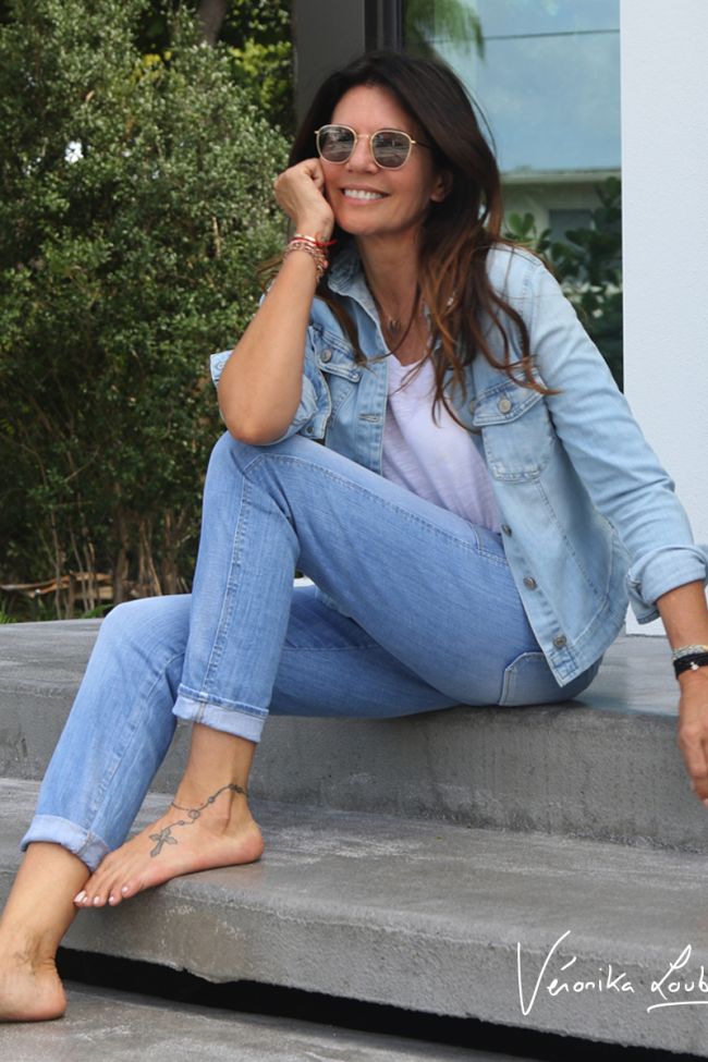 Veste en jeans Joe bleue by Véronika Loubry