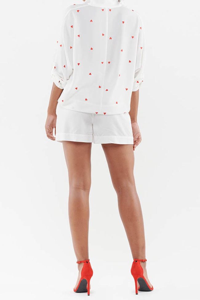 Blouse Love blanc cassé