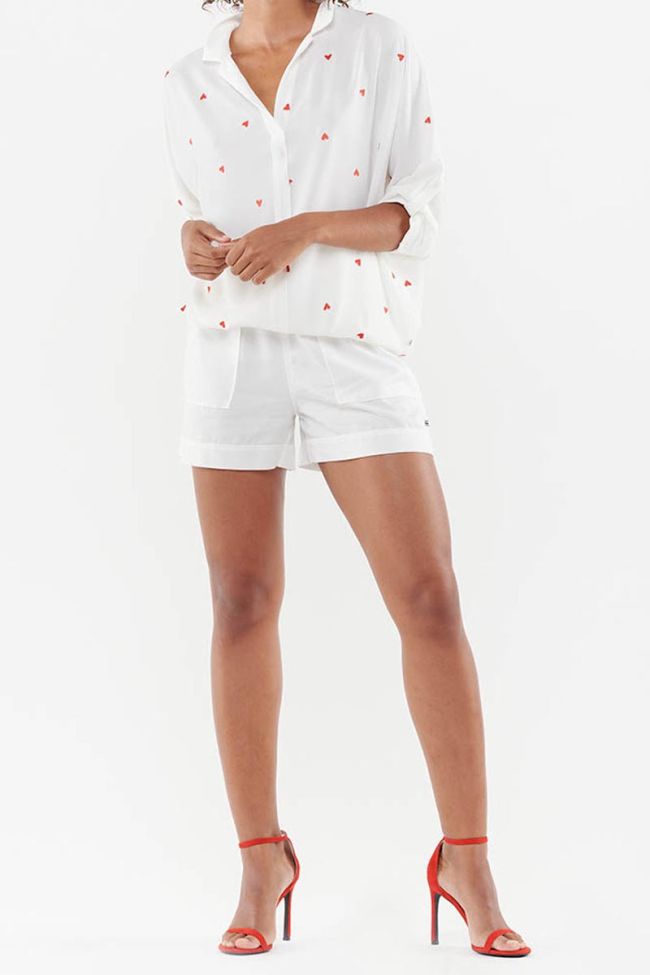 Blouse Love blanc cassé