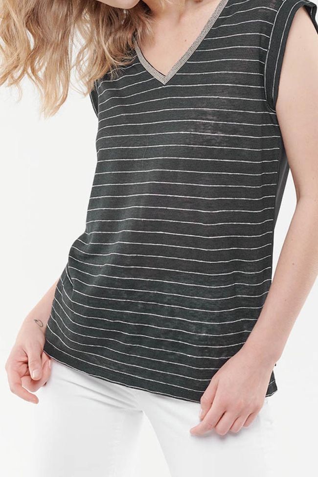 T-Shirt Sergia Noir en lin