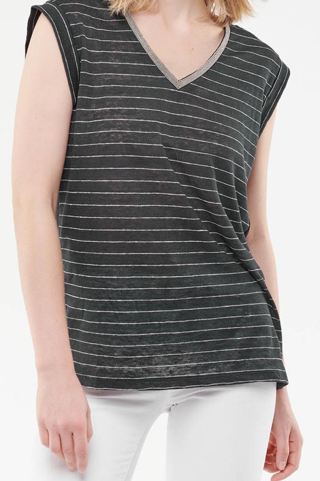 T-Shirt Sergia Noir en lin
