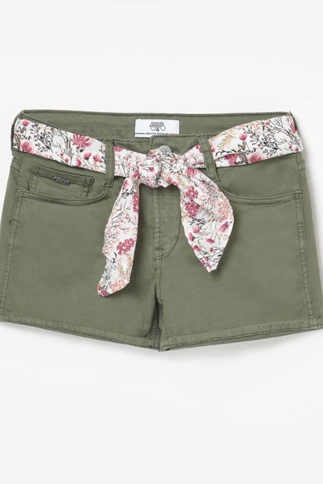 Short Col 2 en jeans kaki