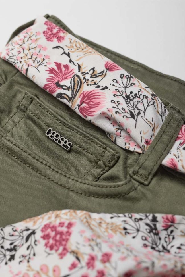 Short Col 2 en jeans kaki