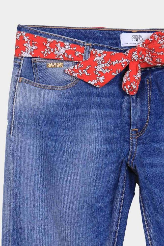 Corsaire en jeans Liev bleu