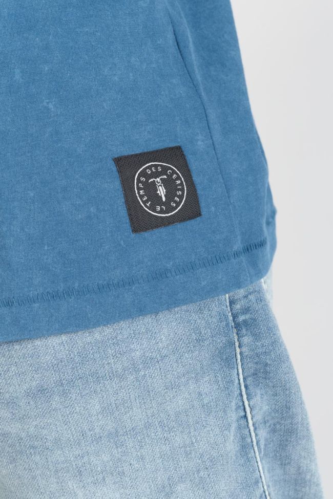 T-shirt Brown bleu délavé